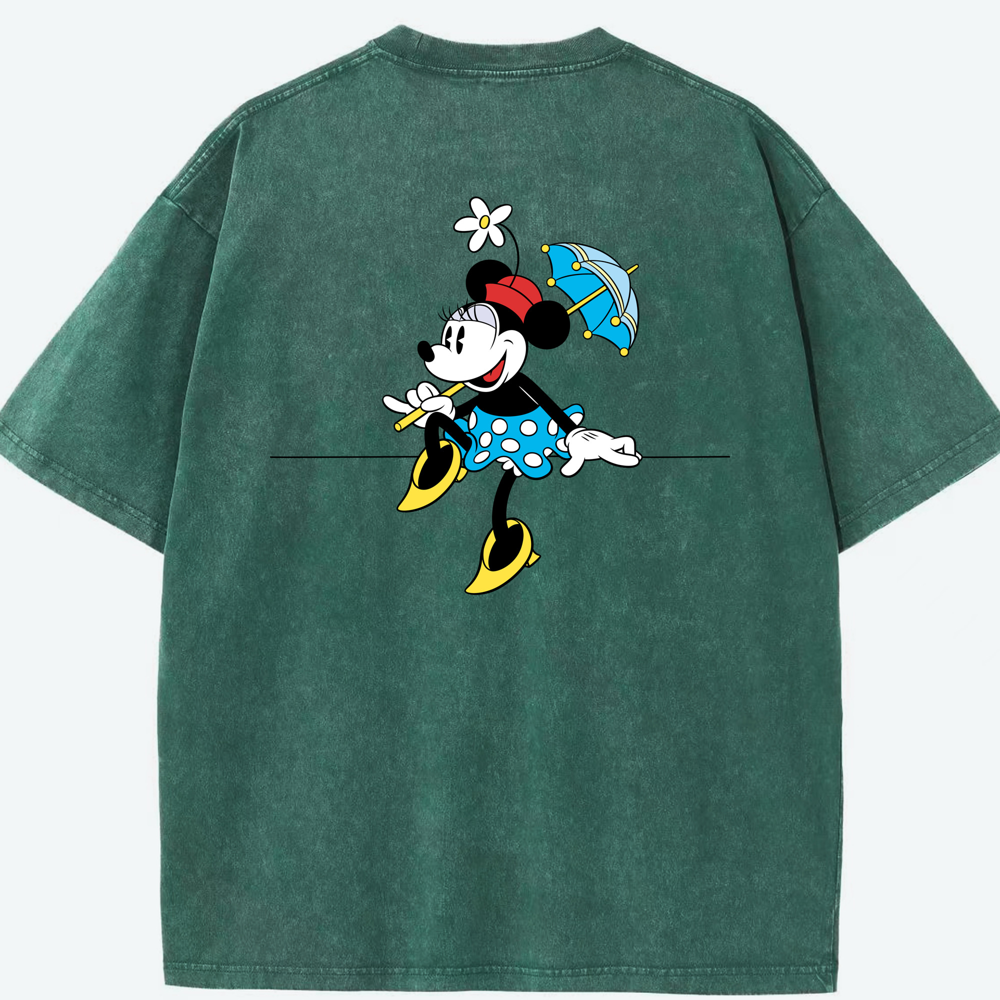 （画像用） ミッキーマウス Mickey Mouse 綿100% ヴィンテージ風 半袖Tシャツ（背面プリント）